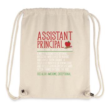 Directeur adjoint - Sac à cordon recyclé Stanley/Stella - blanc naturel - Devant