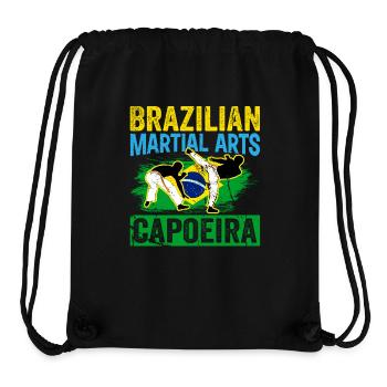 Arts Martiaux brésiliens Capoeira - Sac à cordon recyclé Stanley/Stella - noir - Devant