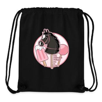 STECKENPFERD - PINK - PFERD AM STIEL - Stanley/Stella recycelter Gym Bag - Schwarz - Vorne