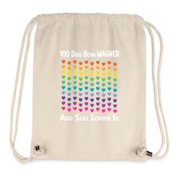 Wagner Arc-en-ciel Coeurs colorés - Sac à cordon recyclé Stanley/Stella - blanc naturel - Devant