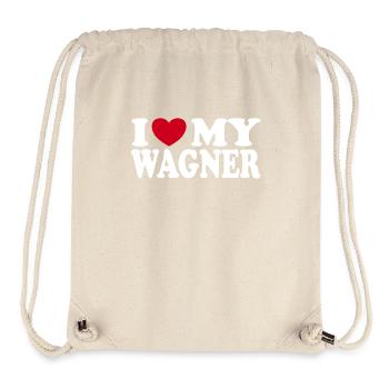 J’aime mon Wagner - Sac à cordon recyclé Stanley/Stella - blanc naturel - Devant