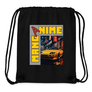 Manga Anime JDM 90s Street Racing Car - Stanley/Stella Recycled Gym Bag - black - Front