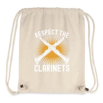 Clarinette Instrument à vent Clarinet - Sac à cordon recyclé Stanley/Stella - blanc naturel - Devant