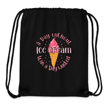 A Day Without Ice Cream A Day For Ice Cream - Stanley/Stella recycelter Gym Bag - Schwarz - Vorne