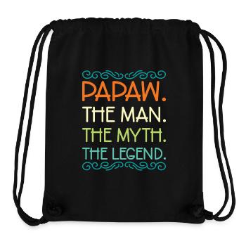 Papa Père Grand-père Idée Cadeau Papaw Dire Humour - Sac à cordon recyclé Stanley/Stella - noir - Devant