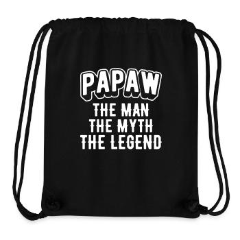 Papa Père Grand-père Idée Cadeau Papaw Dire Humour - Sac à cordon recyclé Stanley/Stella - noir - Devant