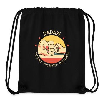 Papa Père Grand-père Idée Cadeau Papaw Dire Humour - Sac à cordon recyclé Stanley/Stella - noir - Devant