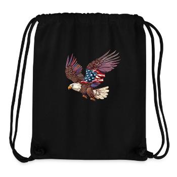Eagle American Flag 4. Juli Eagle Gifts Kids - Stanley/Stella recycelter Gym Bag - Schwarz - Vorne