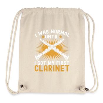 Clarinette Instrument à vent Clarinet - Sac à cordon recyclé Stanley/Stella - blanc naturel - Devant