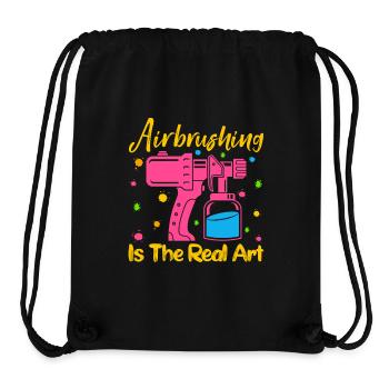 L’aérographe d’artiste cool est le vrai cadeau de motivation artistique - Sac à cordon recyclé Stanley/Stella - noir - Devant