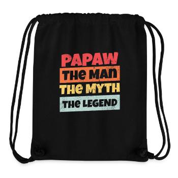 Papa Père Grand-père Idée Cadeau Papaw Dire Humour - Sac à cordon recyclé Stanley/Stella - noir - Devant