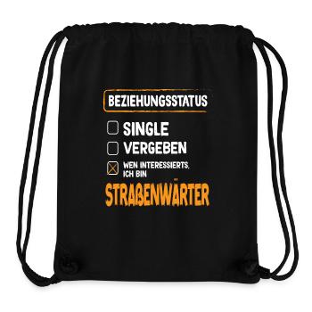 Straßenwärter Beziehungsstatus Straßenwärter - Stanley/Stella recycelter Gym Bag - Schwarz - Vorne