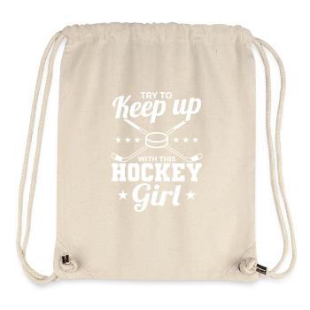 Eishockey Mädel - Stanley/Stella recycelter Gym Bag - Naturweiß - Vorne
