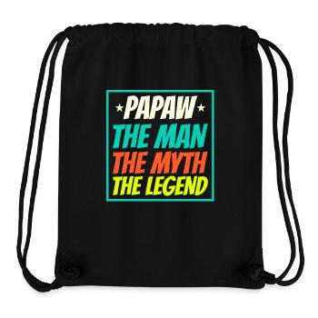 Papa Vater Opa Geschenkidee Papaw Spruch Retro - Stanley/Stella recycelter Gym Bag - Schwarz - Vorne