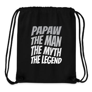 Papa Vater Opa Geschenkidee Papaw Spruch Retro - Stanley/Stella recycelter Gym Bag - Schwarz - Vorne
