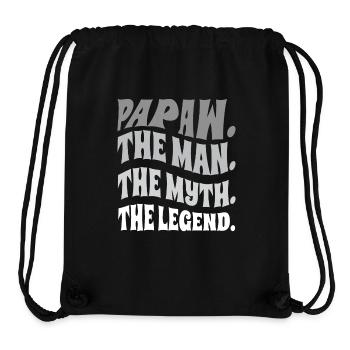 Papa Vater Opa Geschenkidee Papaw Spruch Retro - Stanley/Stella recycelter Gym Bag - Schwarz - Vorne