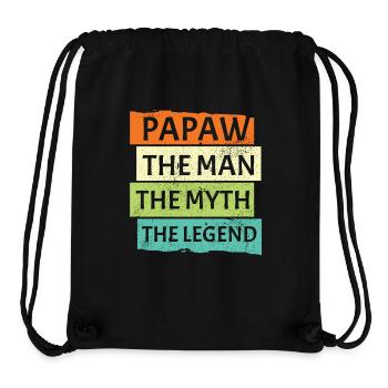 Papa Vater Opa Geschenkidee Papaw Spruch Retro - Stanley/Stella recycelter Gym Bag - Schwarz - Vorne
