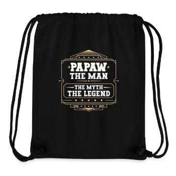 Papa Vater Opa Geschenkidee Papaw Spruch Retro - Stanley/Stella recycelter Gym Bag - Schwarz - Vorne