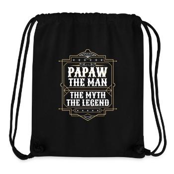 Dad Father Grandpa Gift Idea Papaw Saying Retro - Stanley/Stella Recycled Gym Bag - black - Front