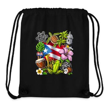 Puerto Rico Boricua Pride - Stanley/Stella Recycled Gym Bag - black - Front