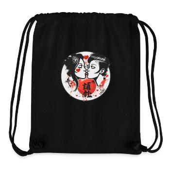 Love of hearts and lovers - Stanley/Stella Recycled Gym Bag - black - Front
