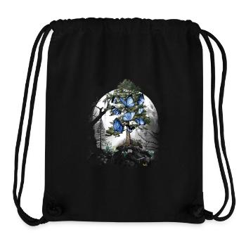 Wald mystisch Schmetterlinge Frühling Waldtiere - Stanley/Stella recycelter Gym Bag - Schwarz - Vorne