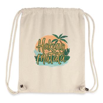 NO TROUBLE - Stanley/Stella Recycled Gym Bag - natural - Front