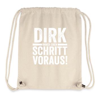 Prénom Dirk - Sac à cordon recyclé Stanley/Stella - blanc naturel - Devant