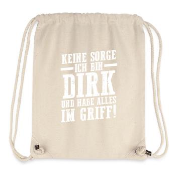 Prénom Dirk - Sac à cordon recyclé Stanley/Stella - blanc naturel - Devant