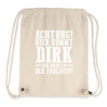 Prénom Dirk - Sac à cordon recyclé Stanley/Stella - blanc naturel - Devant