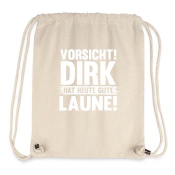Prénom Dirk - Sac à cordon recyclé Stanley/Stella - blanc naturel - Devant