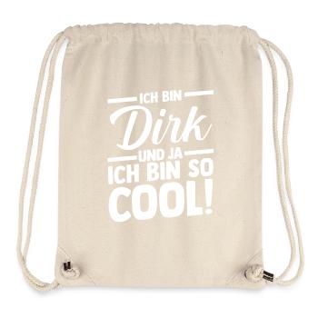 Prénom Dirk - Sac à cordon recyclé Stanley/Stella - blanc naturel - Devant