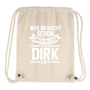 Prénom Dirk - Sac à cordon recyclé Stanley/Stella - blanc naturel - Devant