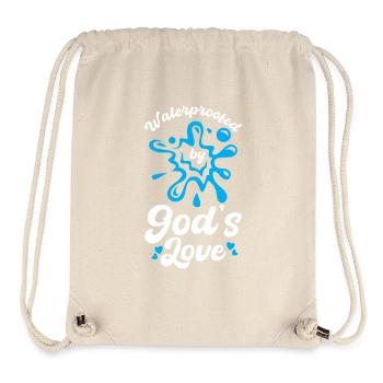 Getauft Durch Gottes Liebe Und Beschützt - Stanley/Stella recycelter Gym Bag - Naturweiß - Vorne