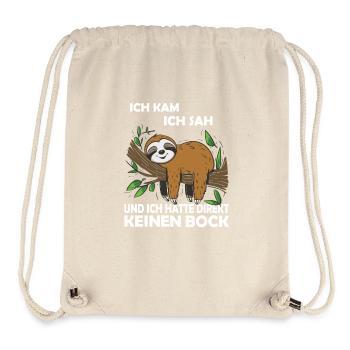 Lustiges Faultier, keine Lust - Stanley/Stella recycelter Gym Bag - Naturweiß - Vorne