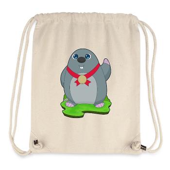 Médaille de la taupe - Sac à cordon recyclé Stanley/Stella - blanc naturel - Devant