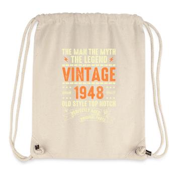 1948 Jubiläumsgeschenk Jahrgang 1948 Vintage 1948 - Stanley/Stella recycelter Gym Bag - Naturweiß - Vorne