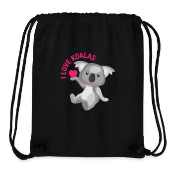 I Love Koalas T-Shirt. Cute Koala Bear Lovers Pink - Stanley/Stella Recycled Gym Bag - black - Front