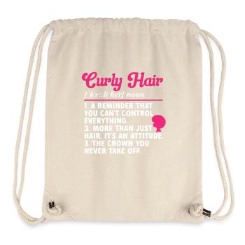 Lockiges Haar Afro Locken Natürliches Haar - Stanley/Stella recycelter Gym Bag - Naturweiß - Vorne