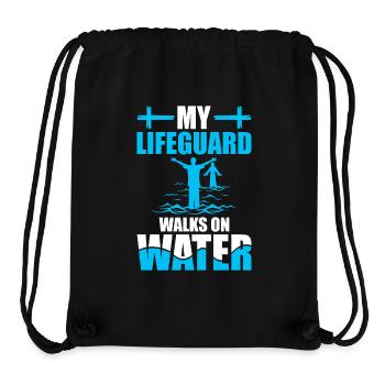 My lifeguard walks on water - baptized - Stanley/Stella Recycled Gym Bag - black - Front