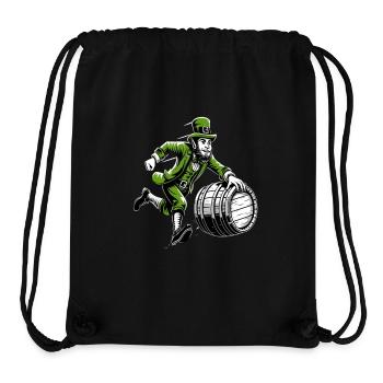 Barrel Pushing Leprechaun (Irish Leprechaun) - Stanley/Stella Recycled Gym Bag - black - Front