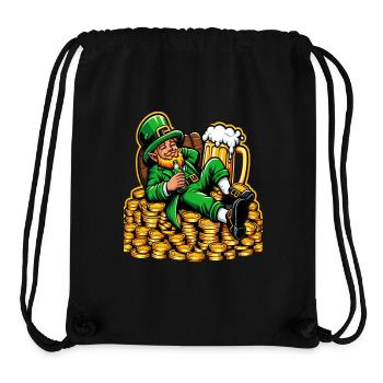 Entspannter Leprechaun (Irischer Kobold) - Stanley/Stella recycelter Gym Bag - Schwarz - Vorne