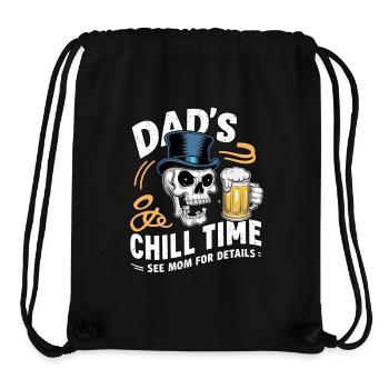 dad s chill time - papa biere - Sac à cordon recyclé Stanley/Stella - noir - Devant