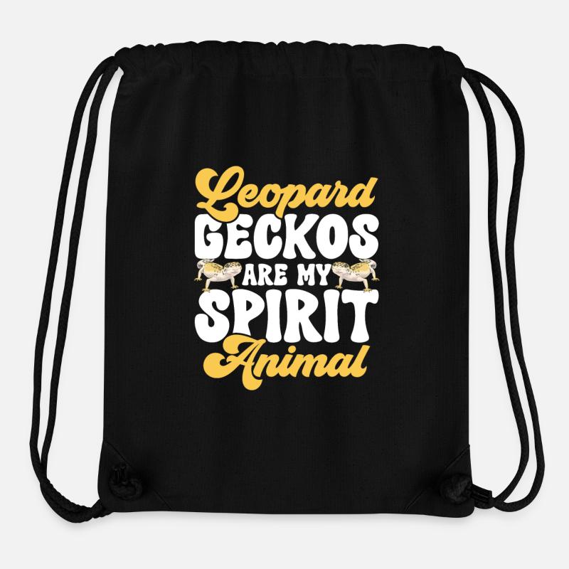 Leopardgecko Reptil Haustier Gecko - Stanley/Stella recycelter Gym Bag - Schwarz