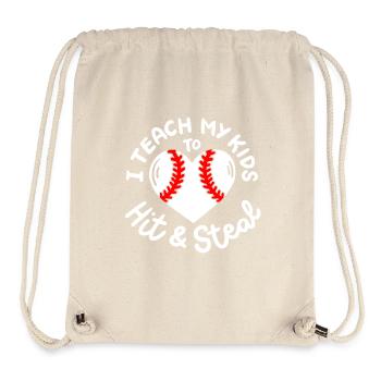 Baseball Baseballspieler - Stanley/Stella recycelter Gym Bag - Naturweiß - Vorne