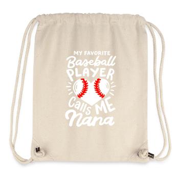 Baseball Baseballspieler - Stanley/Stella recycelter Gym Bag - Naturweiß - Vorne