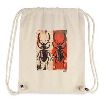 Zwillinge der Dicken Hirschkäfer - Stanley/Stella recycelter Gym Bag - Naturweiß - Vorne