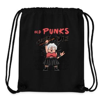 Alte Punks sterben nie - Punkrock - Diese Oma - Stanley/Stella recycelter Gym Bag - Schwarz - Vorne