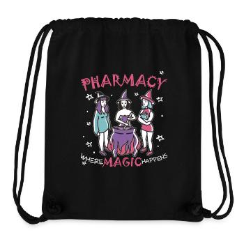Pharmacie | Là où la magie opère - Sac à cordon recyclé Stanley/Stella - noir - Devant