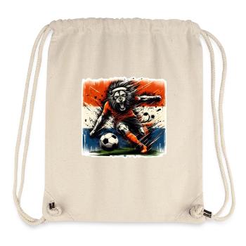 Dutch Pride Fußball Holländischer Löwe Jahrgang - Stanley/Stella recycelter Gym Bag - Naturweiß - Vorne